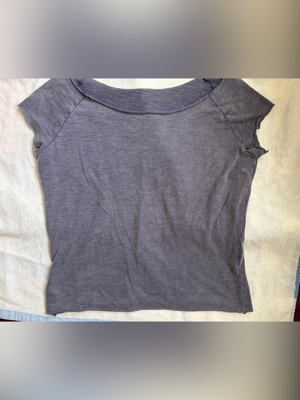Women’s Short Sleeve Knit Top - Gray